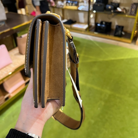 NWT TORY BURCH T MONOGRAM JACQUARD MINI BAG Two stripes $448 - Picture 11 of 16